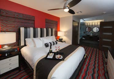 Bedroom in a two-bedroom Signature Villa at Desert Club Resort in Las Vegas