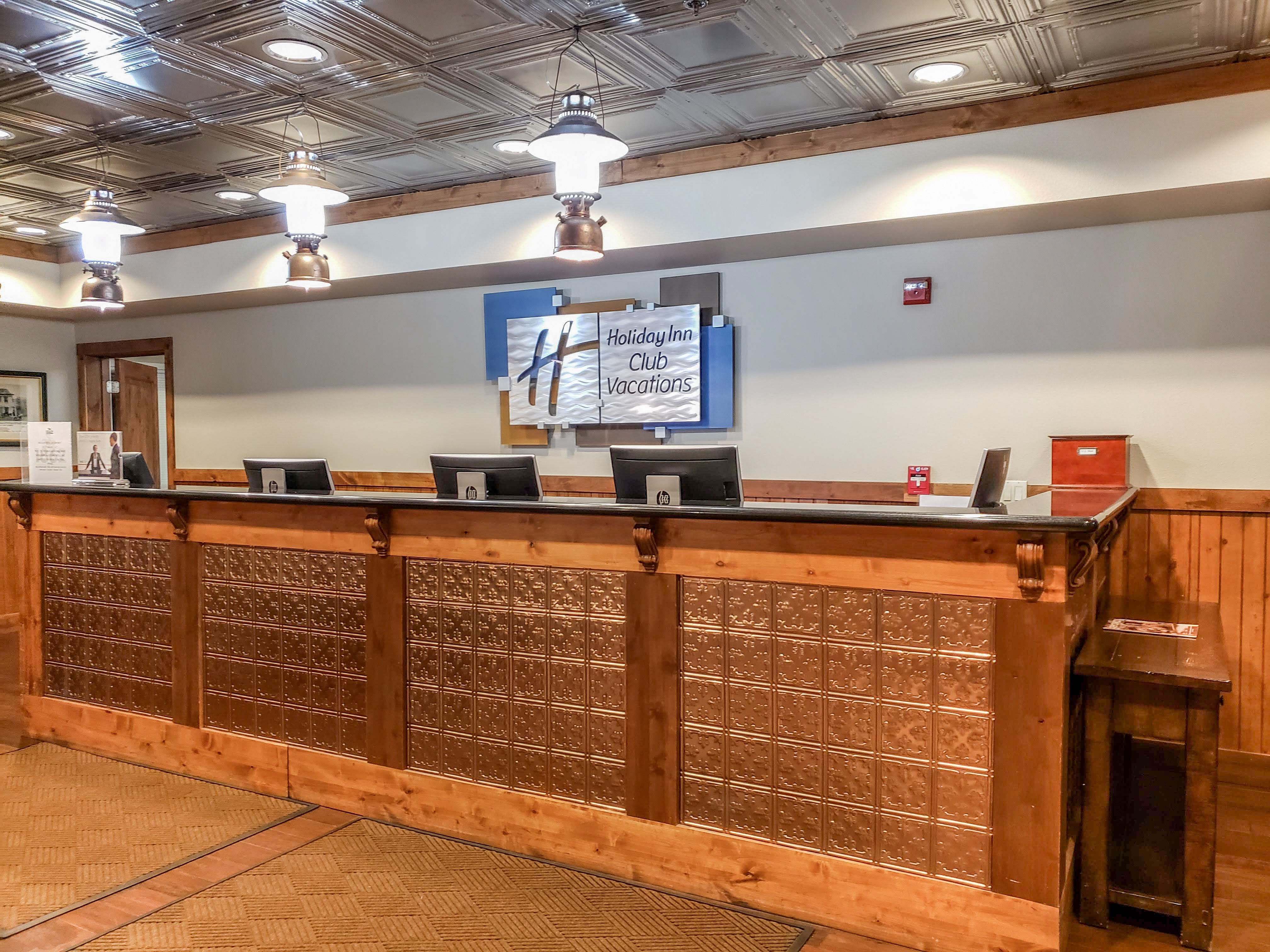 Front desk in lobby of David Walley's Resort in Genoa, Nevada