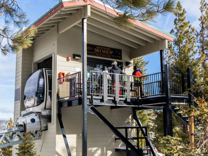 Skier Express at Tahoe Ridge Resort in Stateline, Nevada.