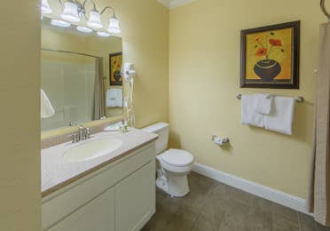 Bathroom in a one-bedroom villa at Apple Mountain Resort