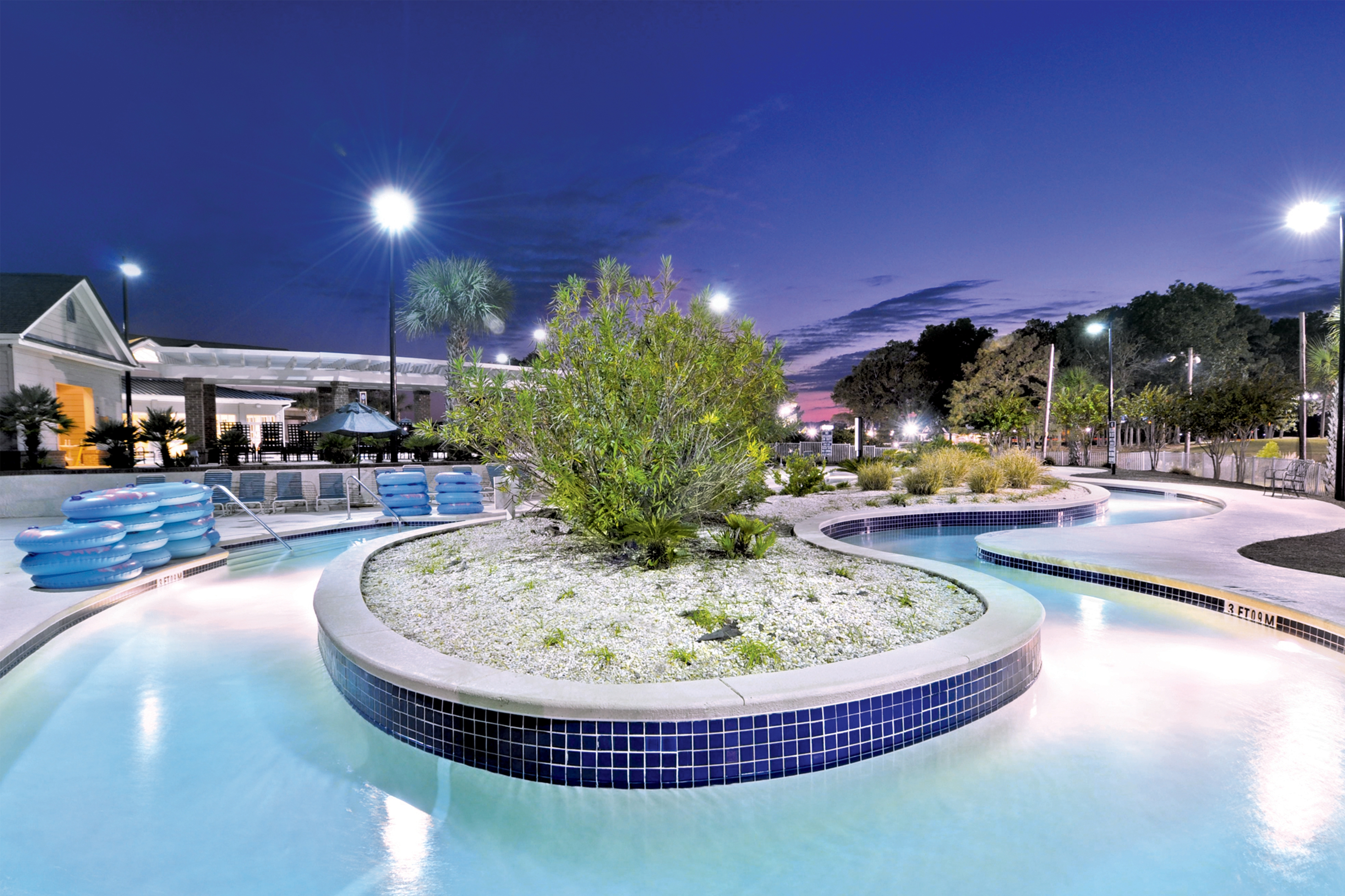 Lazy river at the pool at South Beach Resort in Myrtle Beach, South Carolina.