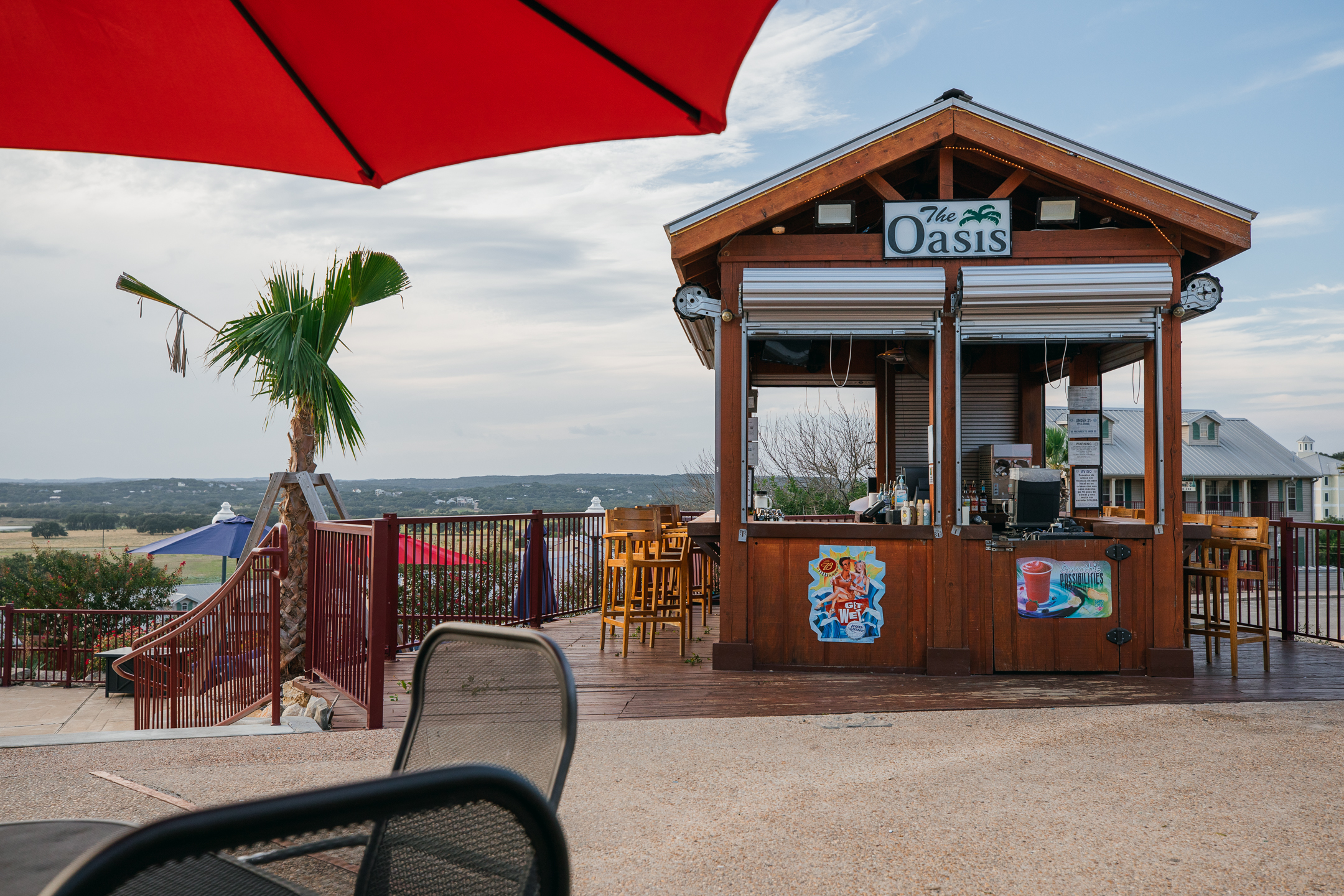 The Oasis Bar at Hill Country Resort in Canyon Lake, Texas.
