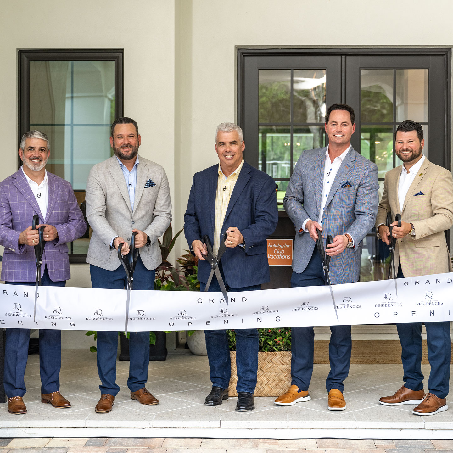 From L to R: Jason Gamel, President & CEO of the American Resort Development Association (ARDA); Jorge Reyes, Regional Vice President of Operations; John Staten, President & CEO of Holiday Inn Club Vacations; Mike Campbell, Holiday Inn Club Vacations Vice President of Sales; and Robert Agrusa, President/CEO, Central Florida Hotel and Lodging Association (CFHLA).