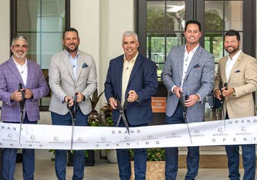 From L to R: Jason Gamel, President & CEO of the American Resort Development Association (ARDA); Jorge Reyes, Regional Vice President of Operations; John Staten, President & CEO of Holiday Inn Club Vacations; Mike Campbell, Holiday Inn Club Vacations Vice President of Sales; and Robert Agrusa, President/CEO, Central Florida Hotel and Lodging Association (CFHLA).