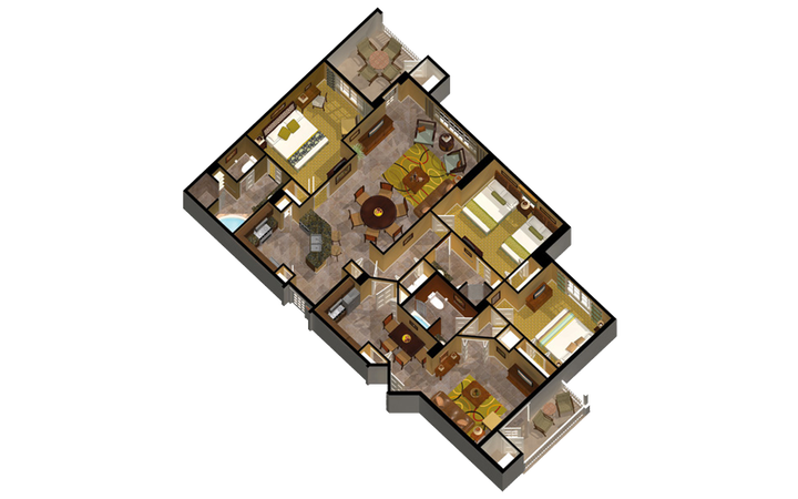 Signature Collection River Island three-bedroom villa floor plan