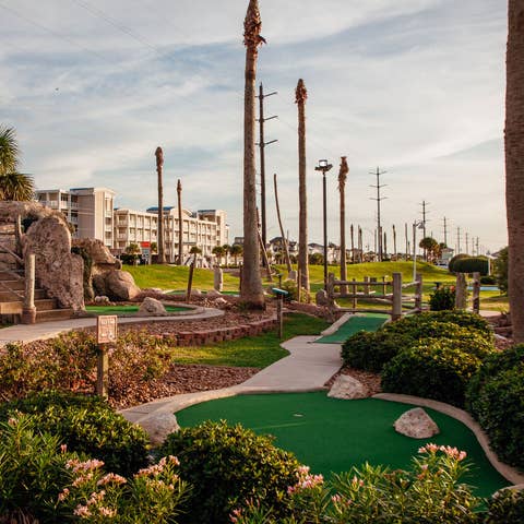 Mini golf course at Galveston Seaside Resort in Texas