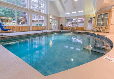 The indoor pool at Smoky Mountain Resort