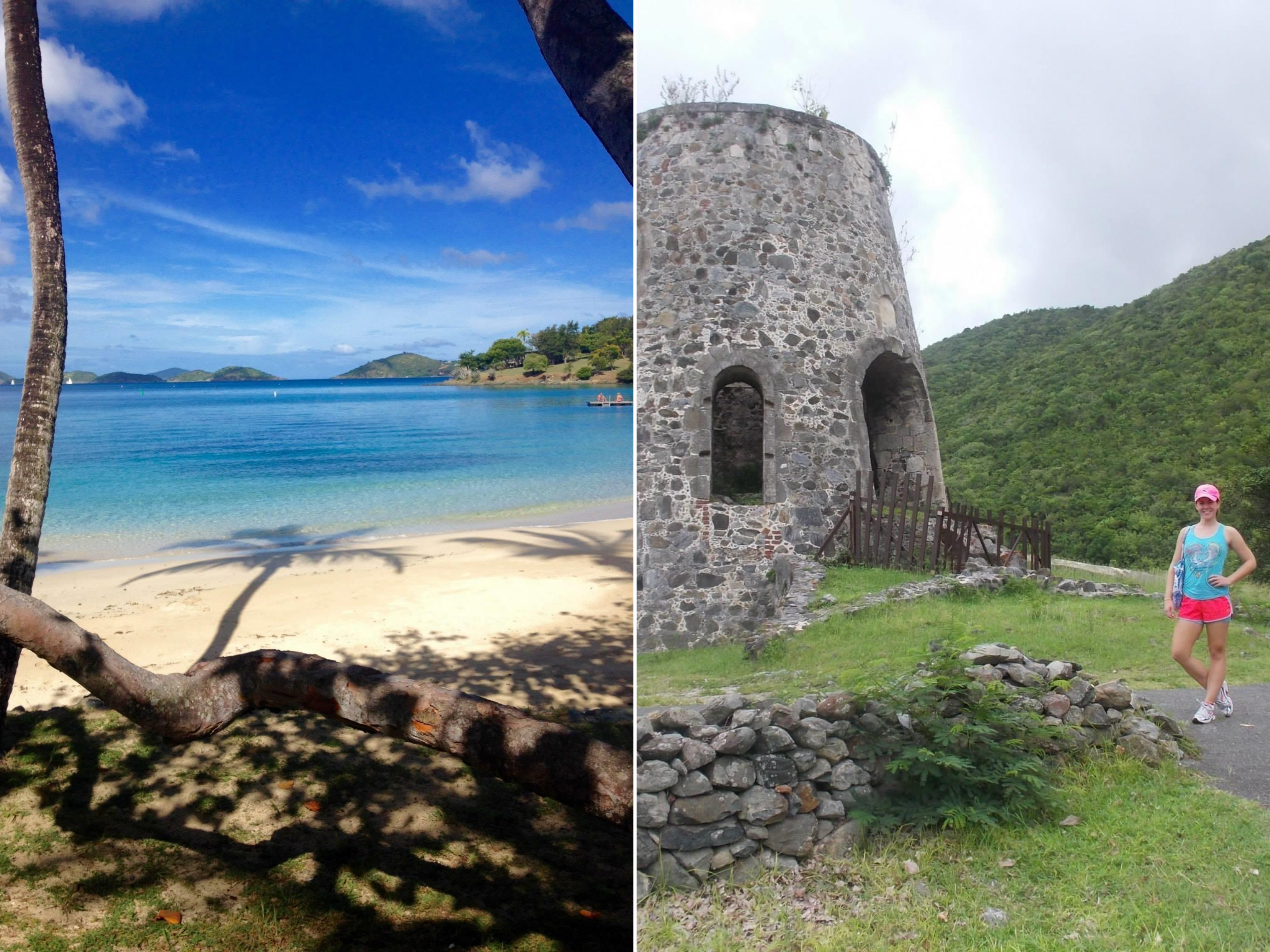 Collage of Jenn in the Virgin Islands