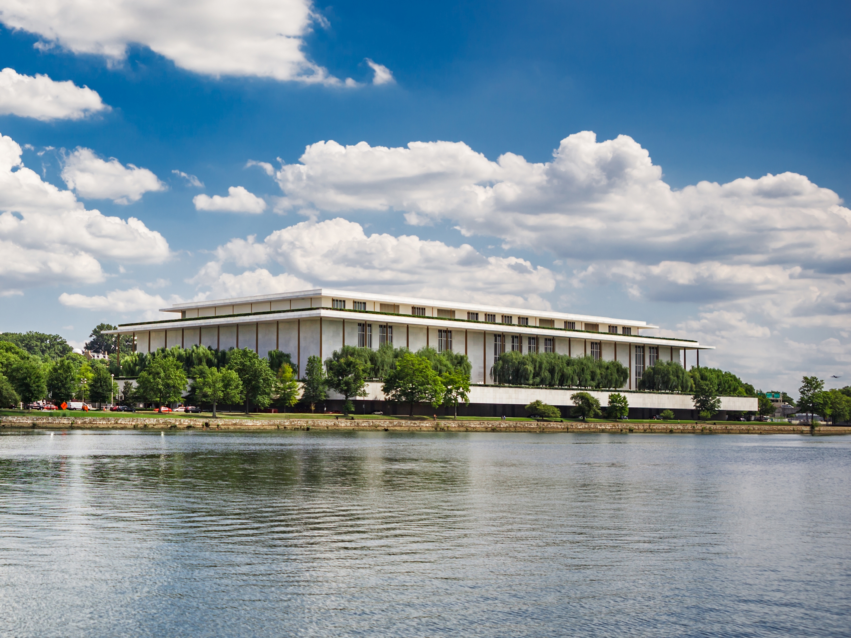 The Kennedy Center viewed across the Potomac River in Washington, D.C. 