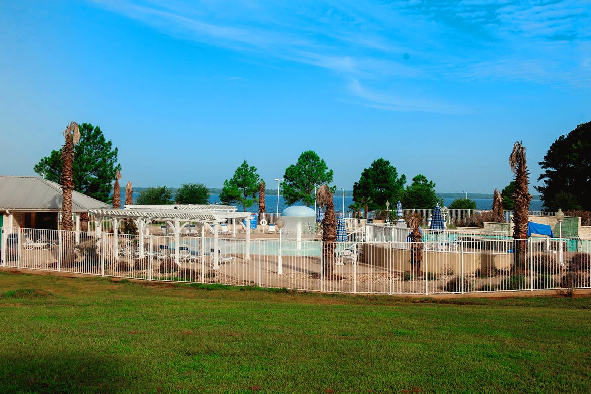 Our Beach Club pool near Lake Palestine at our Villages resort located in Flint, Texas.