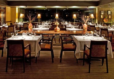 Indoor seating at Ristorante Brissago at Lake Geneva Resort in Wisconsin.