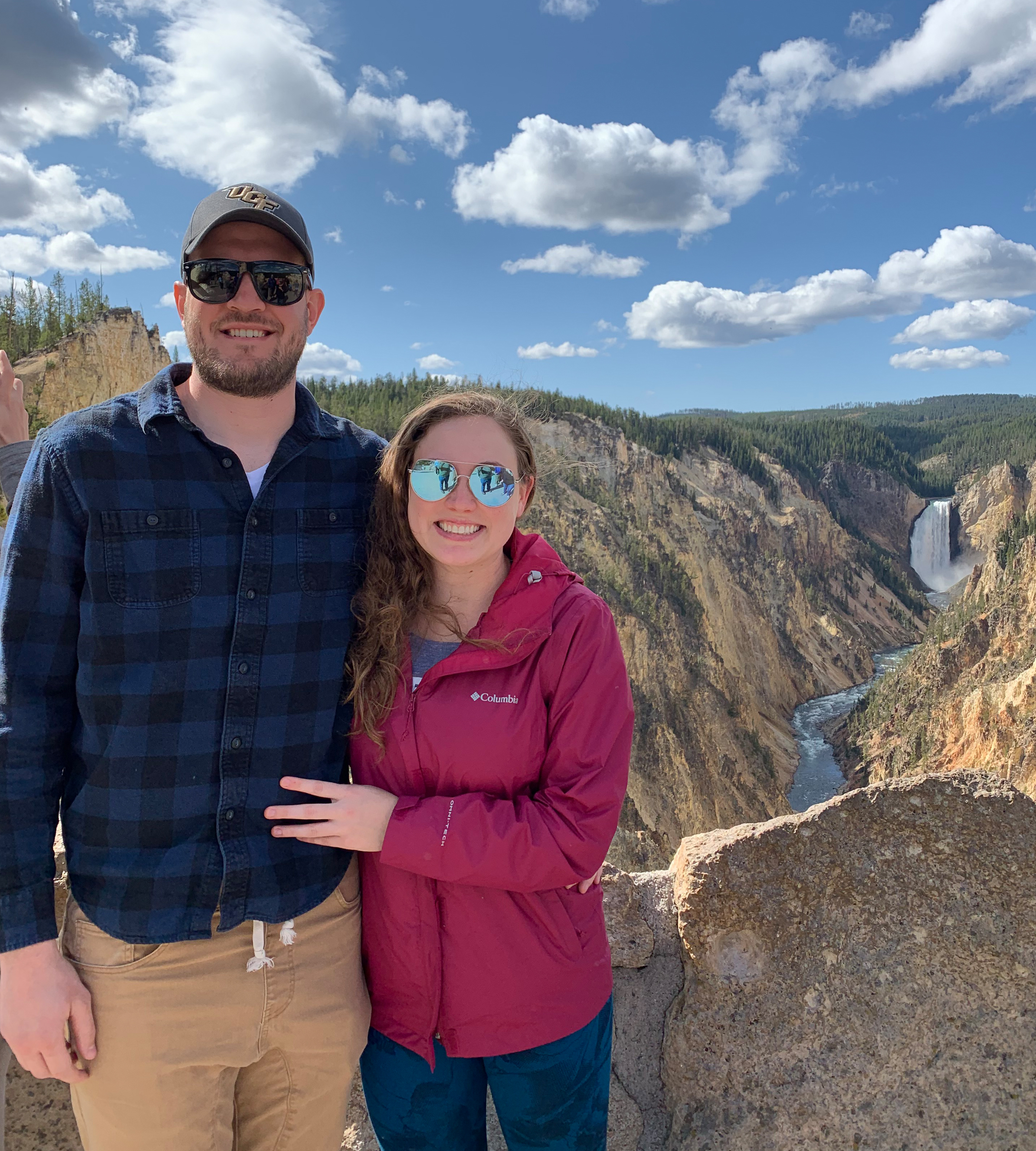 Ashley and her boyfriend at Yellowstone
