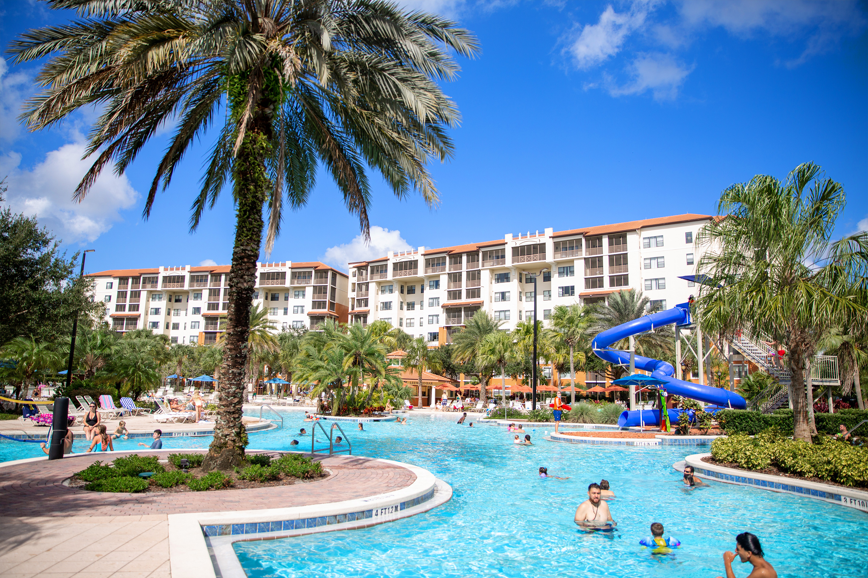 Exterior shot from our pool of our Orange Lake resort located near Orlando, FL.
