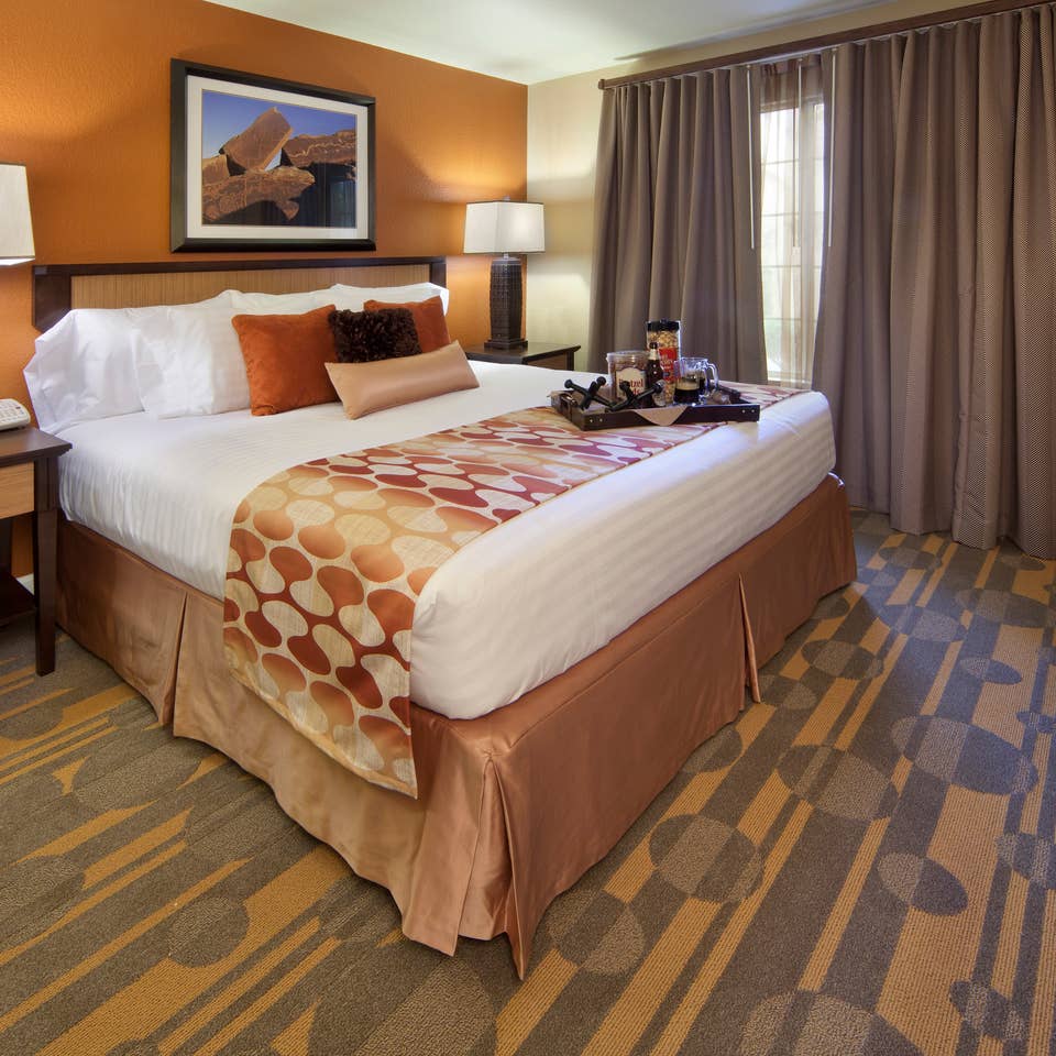 Bedroom in a two-bedroom villa at Desert Club Resort