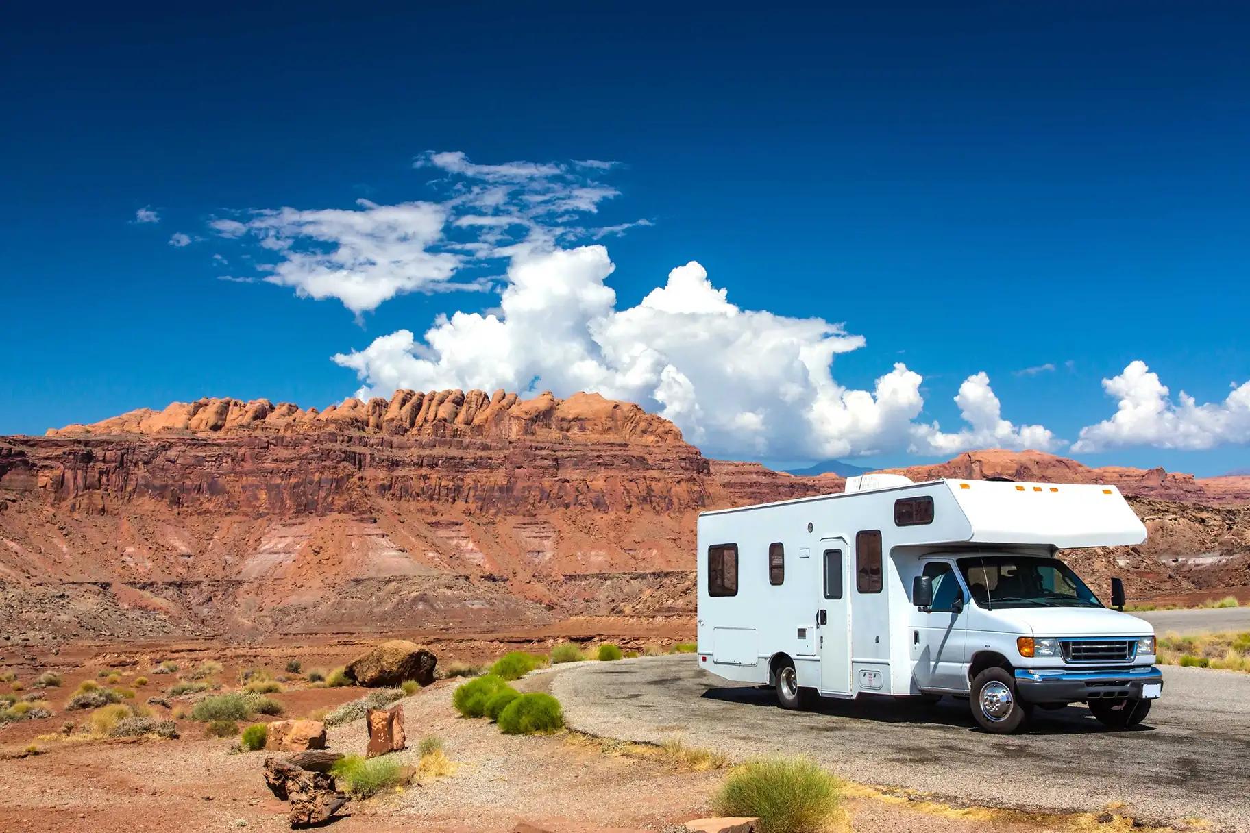 RV in the desert
