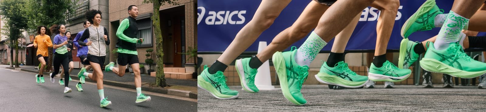 Close up of runners feet in shoes