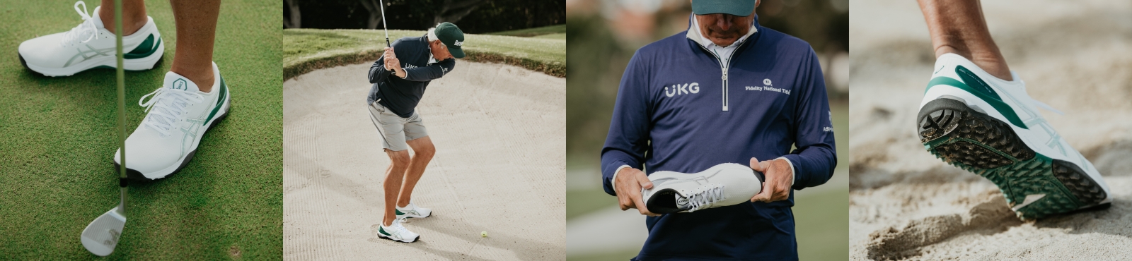 The difference between spike less spike golf shoes ASICS