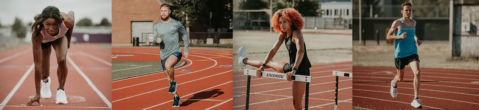 People running track