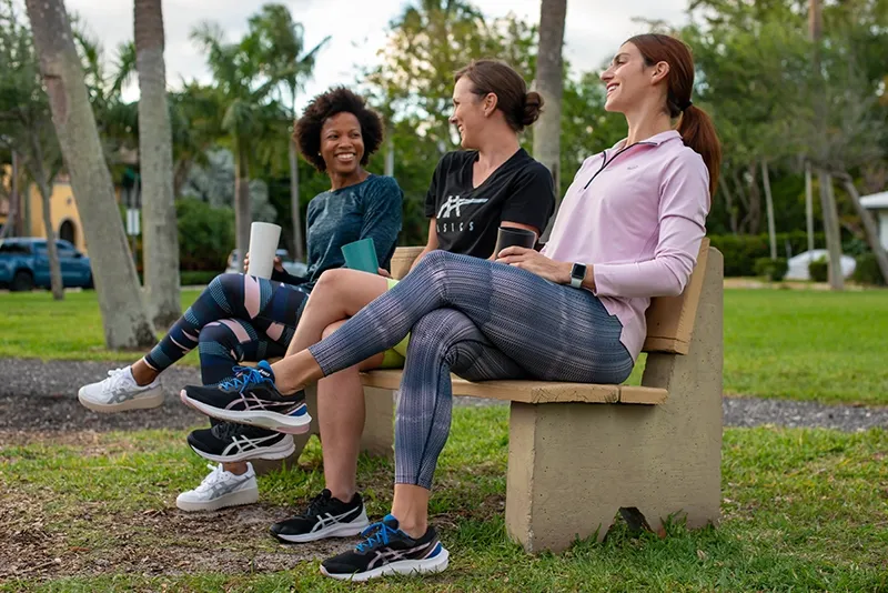 Women sitting outside 