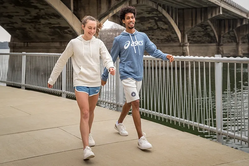 Two people walking