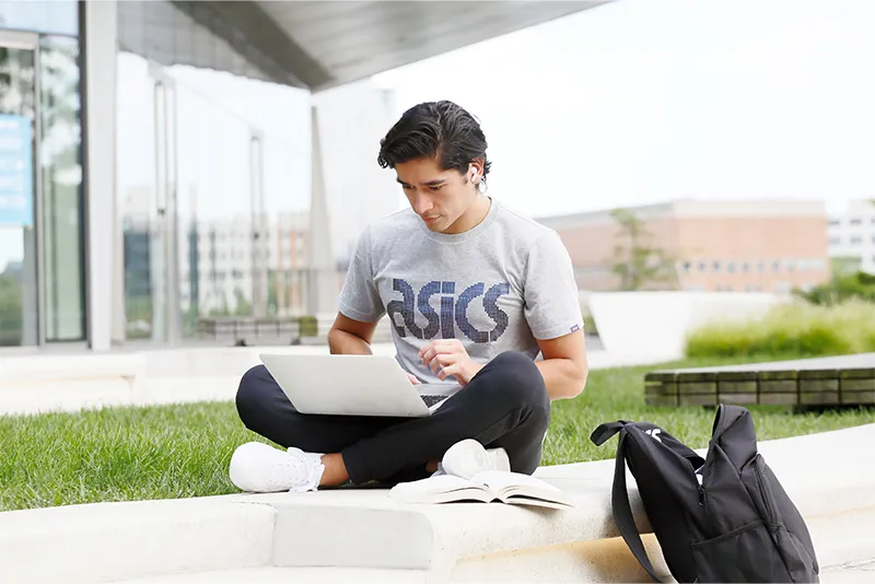 Man sitting outside