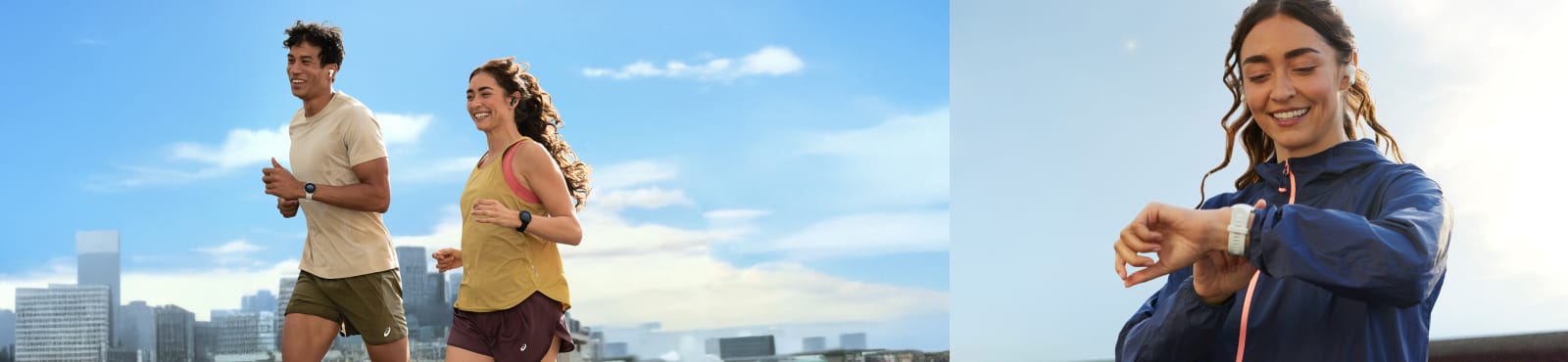 Women running on a dirt field