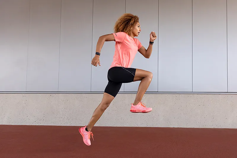 Women running on the track