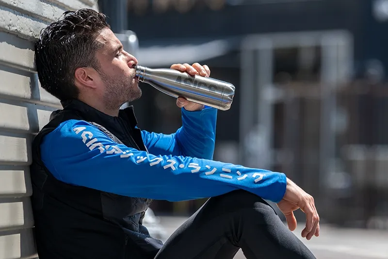 Man drinking water