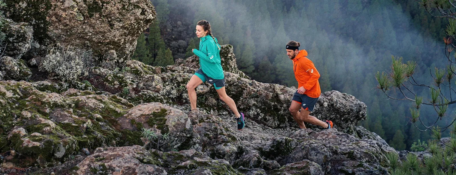 Two Runners Hiking