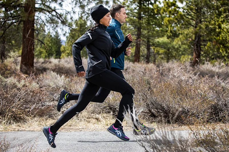 Two friends running