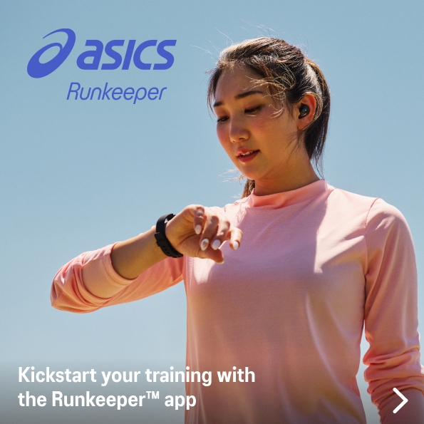 ASICS Runkeeper app. Kickstart your training with the Runkeeper™ app. Runner checking her watch