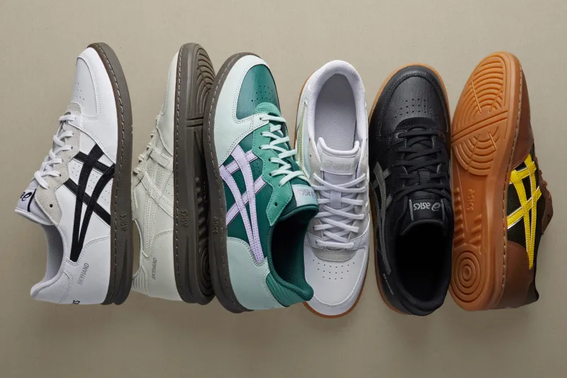 Asics shoes spread out
