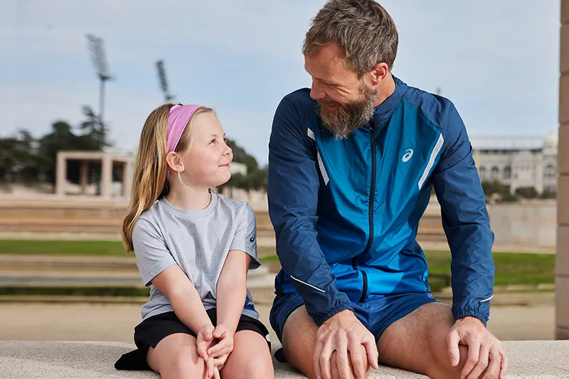 Girl and father