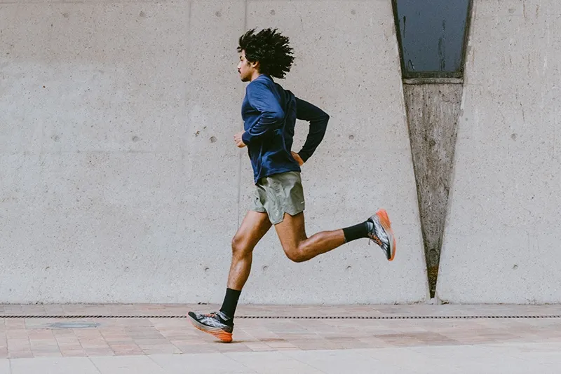 Man running outside