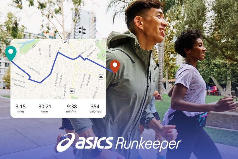 Iphone showing the Runkeeper App