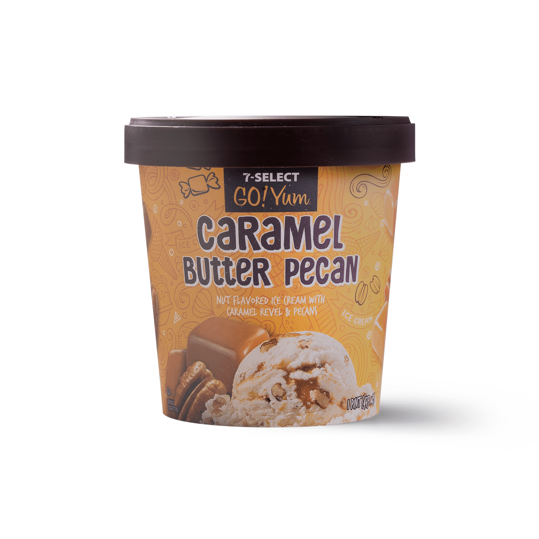 7-Select Caramel Butter Pecan Pint | 7-Eleven