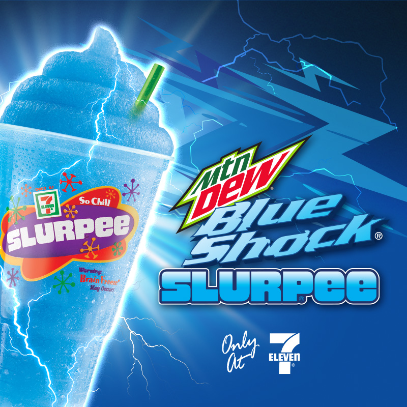 MTN Dew Blue Shock Slurpee 7 Eleven