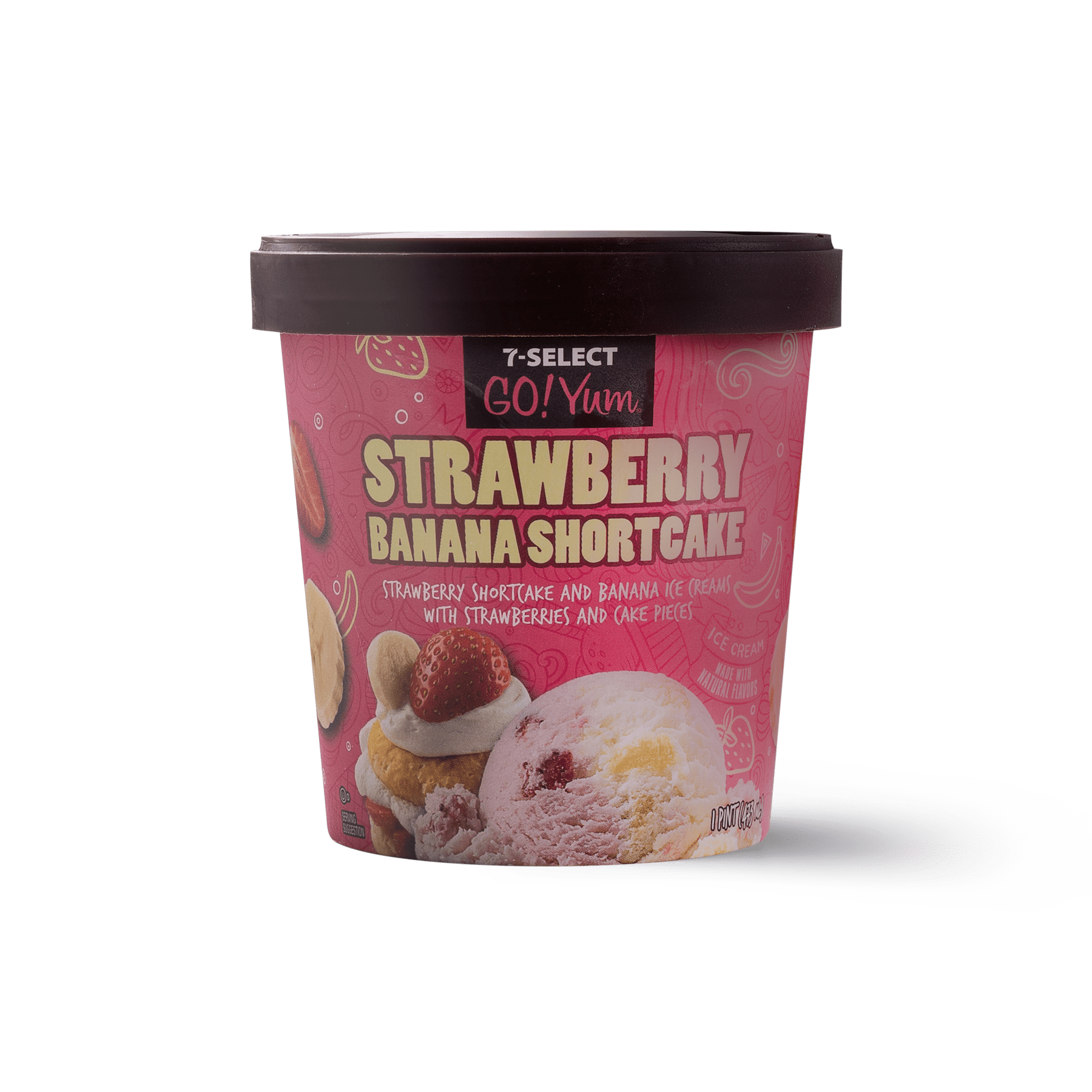 7 Select Strawberry Banana Shortcake Pint 7 Eleven