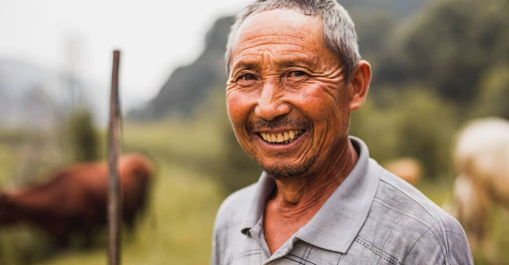 Smiling farmer