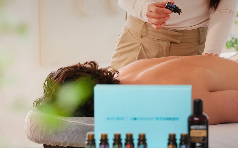 An AromaTouch Technique hand massage.