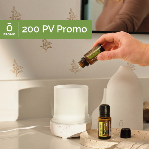 200 PV promo: free Bergamot and Shinrin-Yoku essential oils