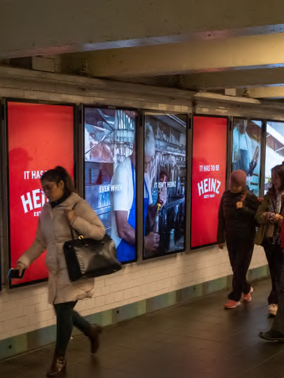 heinz digital liveboards mta out of home advertising in new york city
