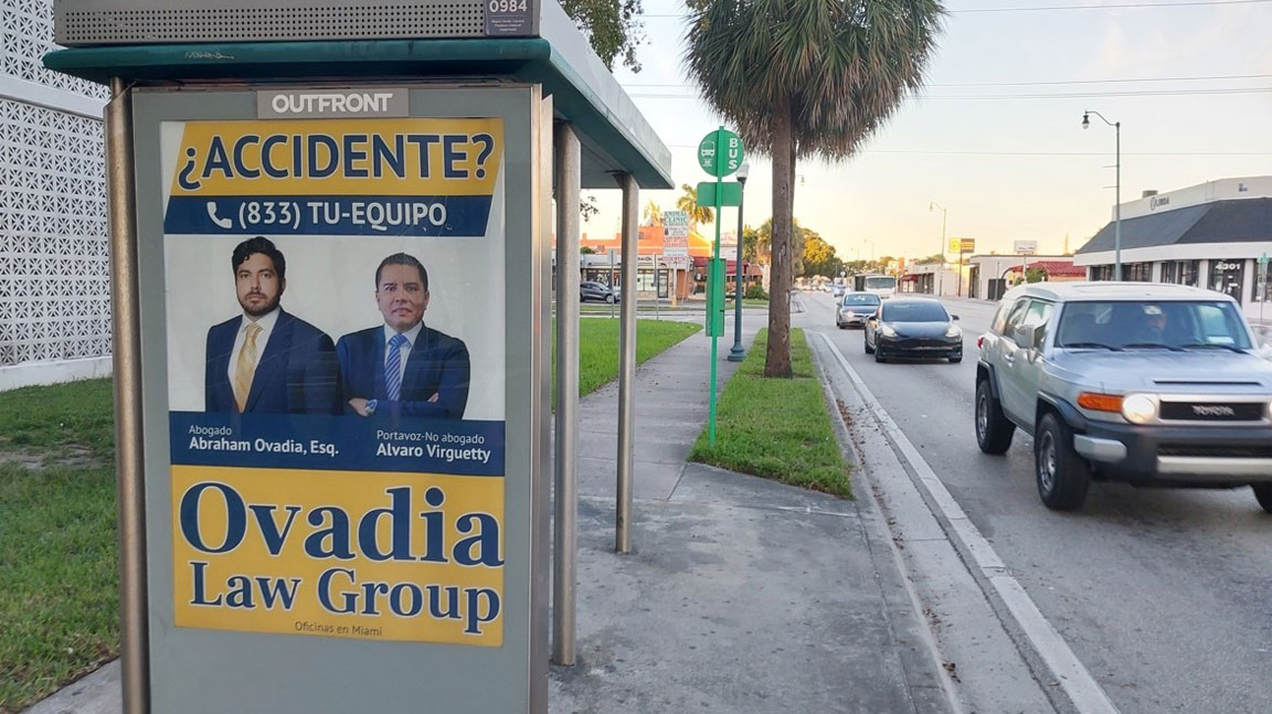 out of home bus shelter advertising ovadia law group