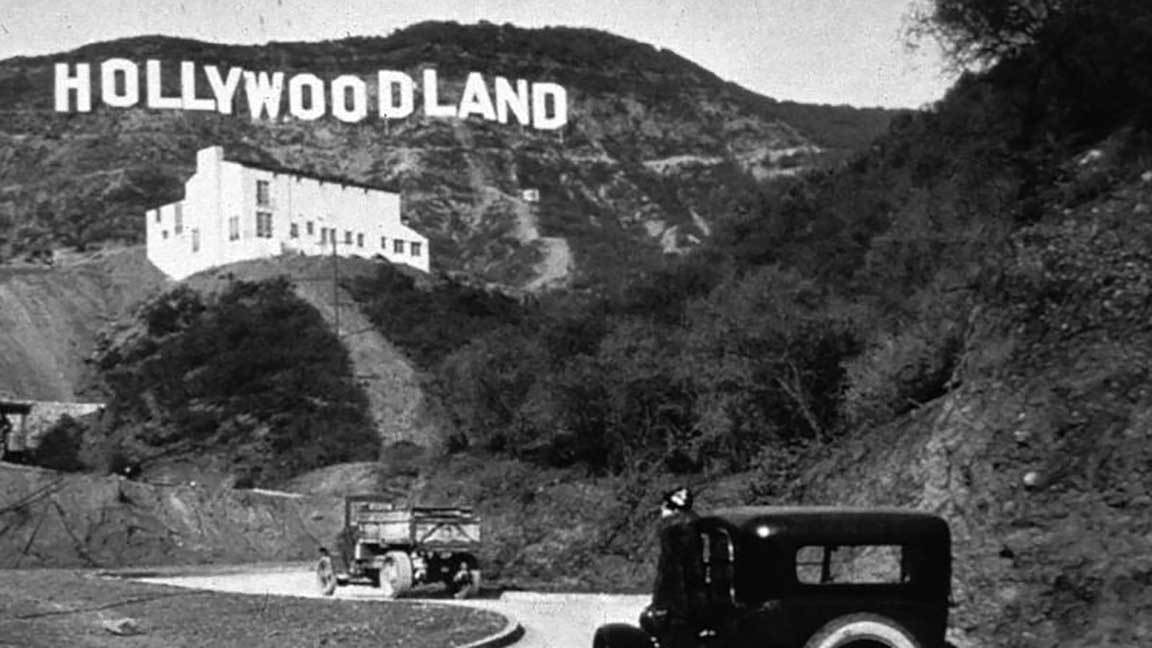 Original Hollywoodland sign as viewed from Hollywoodland, now Beachwood Canyon