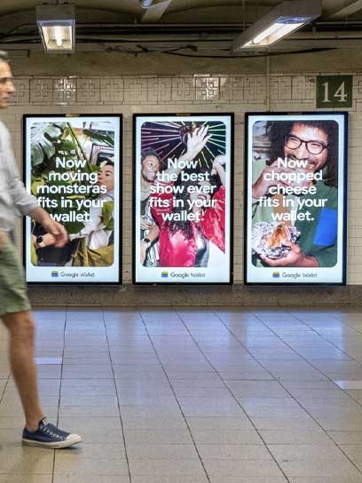 out of home subway digital advertising google