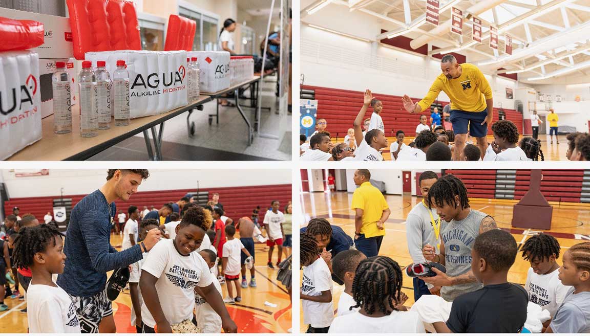 Agua Plus University of Michigan activation