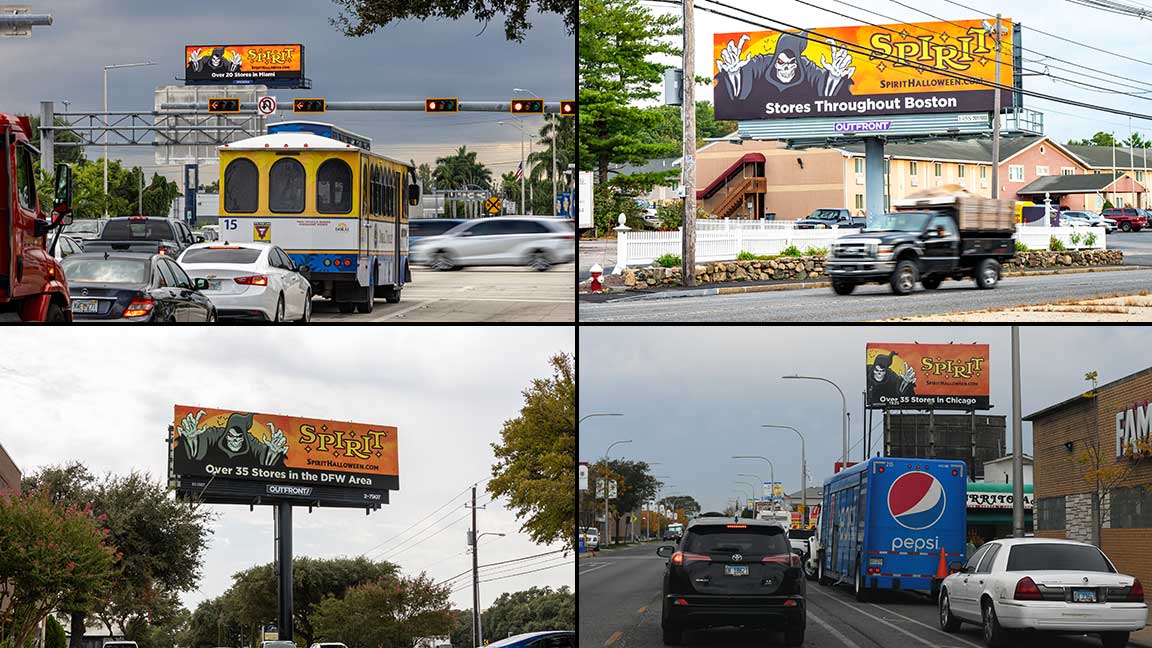 Spirit Halloween billboards nationwide