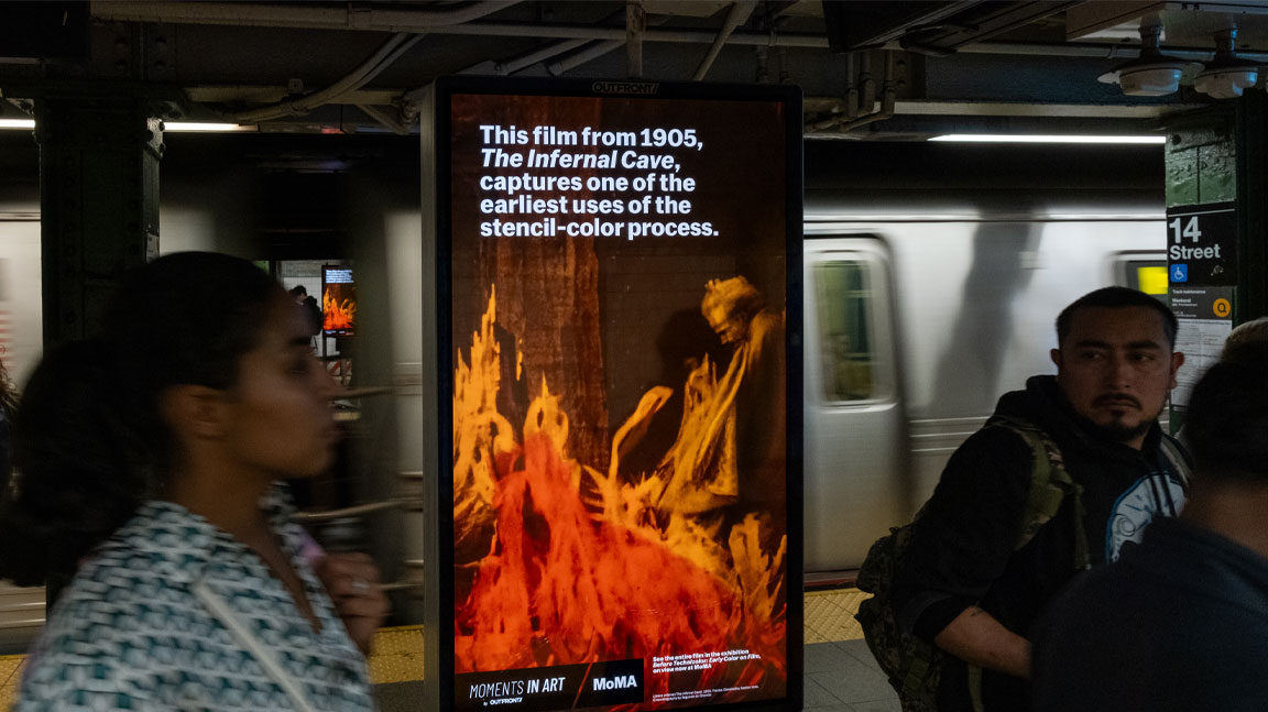 out of home digital transit advertising moments in art moma