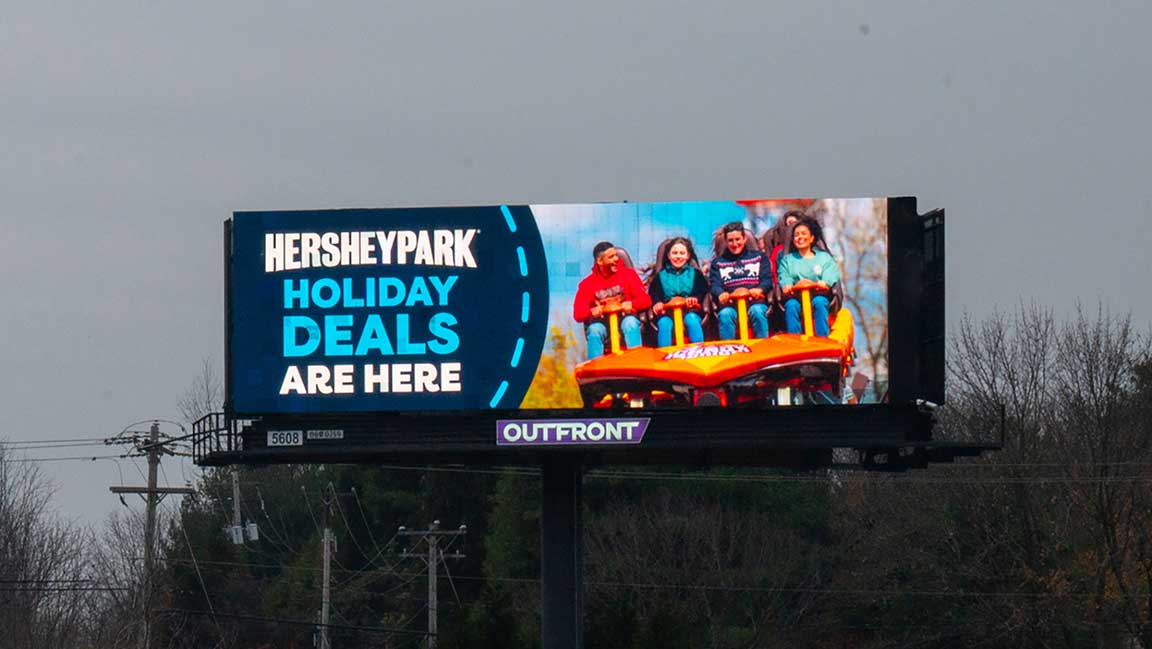 Digital billboard for Hersheypark