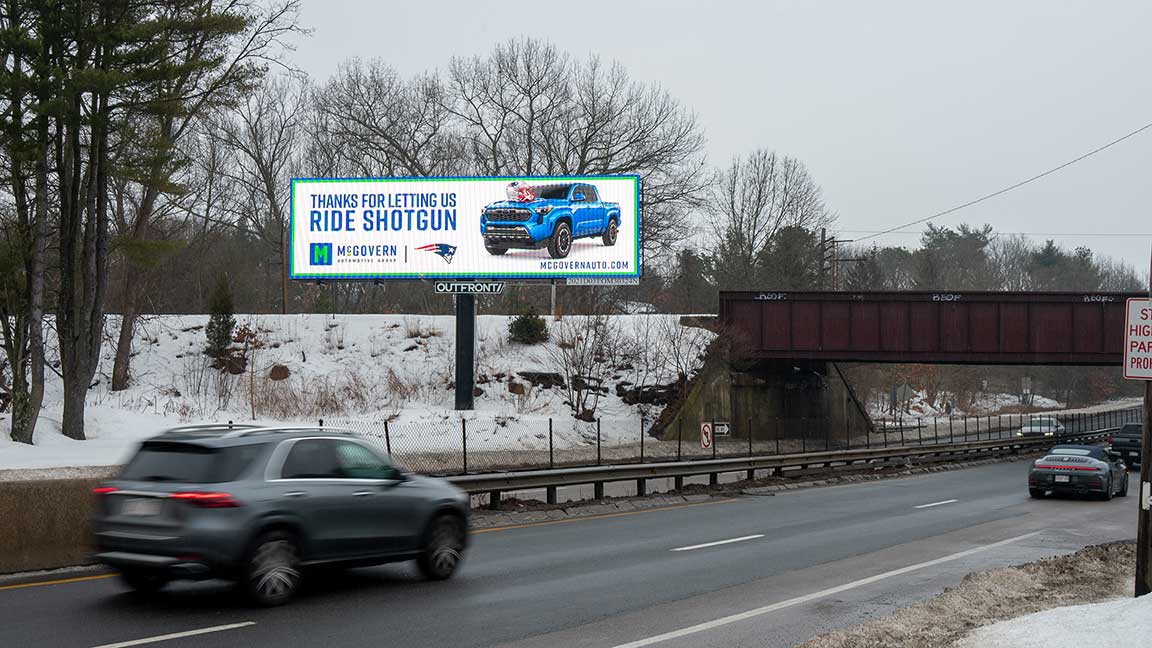 McGovern Automotive digital billboard in Boston